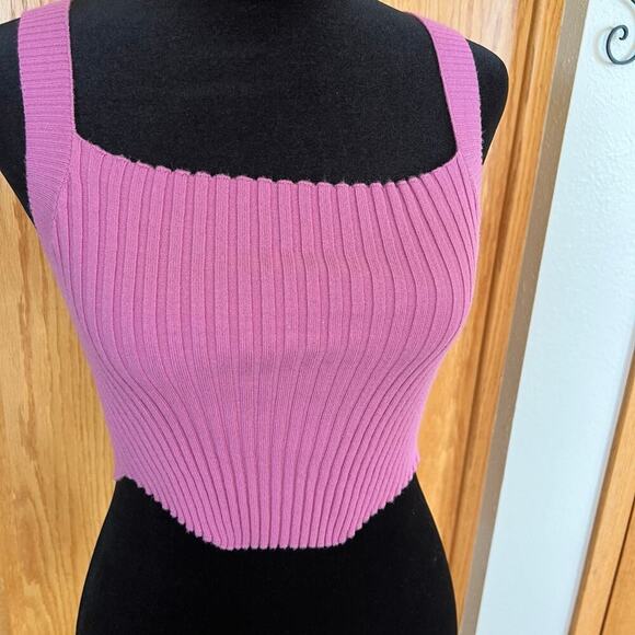 Kendall & Kylie, pink knit top, stretchy, Women’s size S - Picture 1 of 5